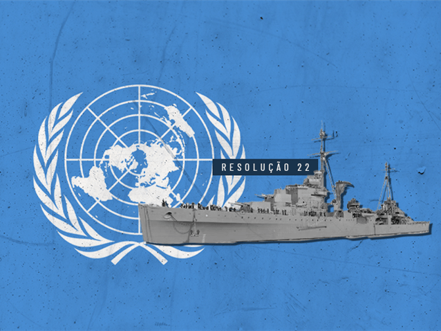 (Imagem: ONU/Beadell, S J (Lt), Royal Navy Official Photographer/Arte Migalhas) (Imagem: ONU/Beadell, S J (Lt), Royal Navy Official Photographer/Arte Migalhas)